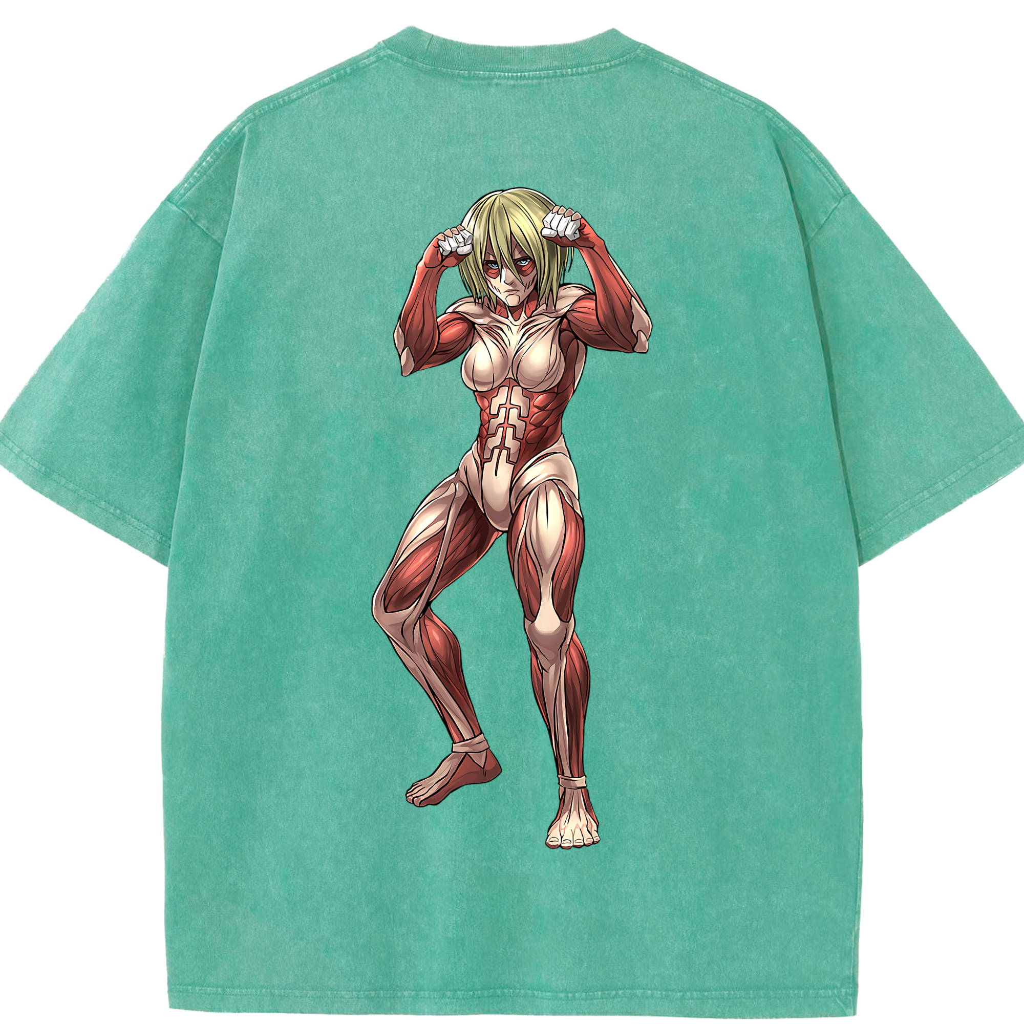 （画像用） 進撃の巨人 Attack on Titan 綿100% ヴィンテージ風 半袖Tシャツ（背面プリント）
